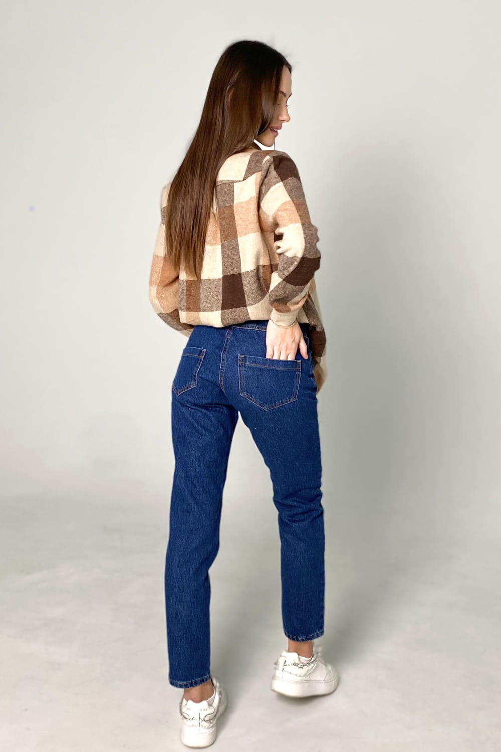 gravidjeans i blå for gravide