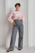 gravidjeans i grå for gravide